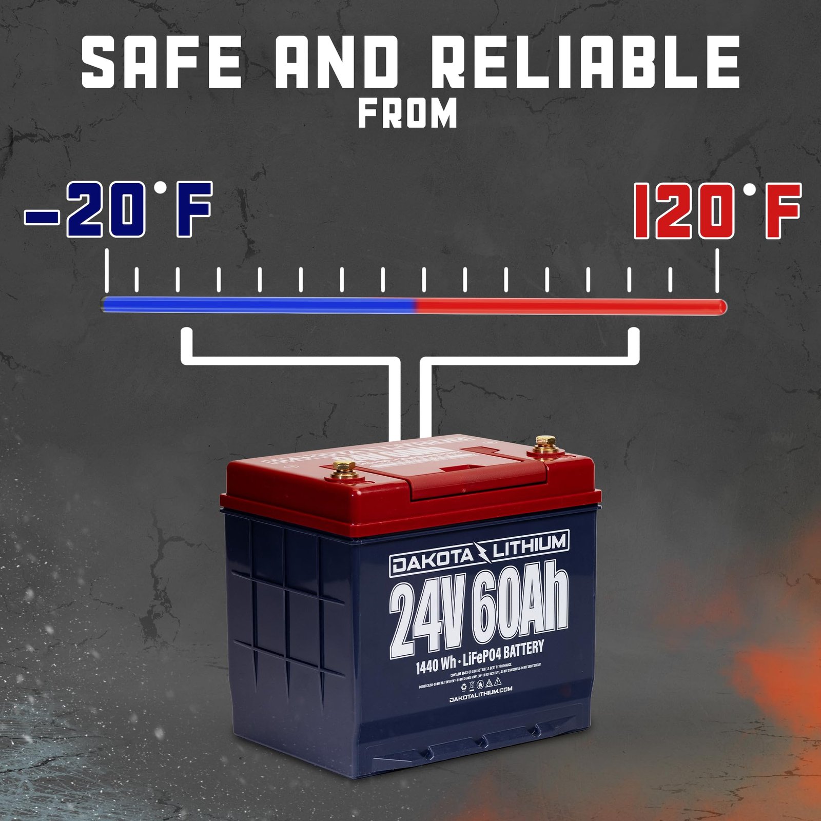 Dakota Lithium DL+ 24V 60Ah Dual Purpose Battery - Image 2