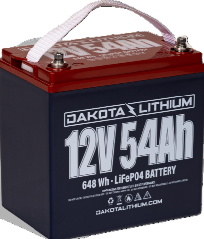 Dakota Lithium 12V 54Ah Deep Cycle LiFePO4 Battery for Marine & Mobility Scooter - Image 3