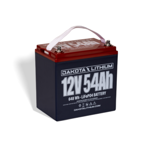 Dakota Lithium 12V 54Ah Deep Cycle LiFePO4 Battery for Marine & Mobility Scooter