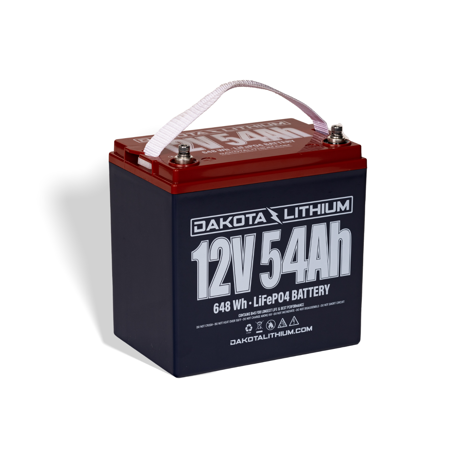 Dakota Lithium 12V 54Ah Deep Cycle LiFePO4 Battery for Marine & Mobility Scooter